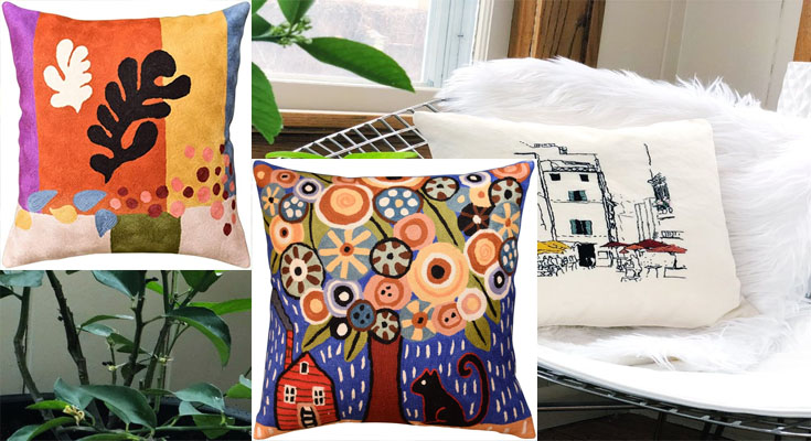 Home Design Suggestions For Hand Embroidered Pillows