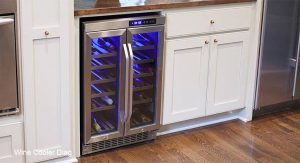 short built-in wine cooler,wine fridge in kitchen,17 inch wide wine fridge,dual temp wine fridge,