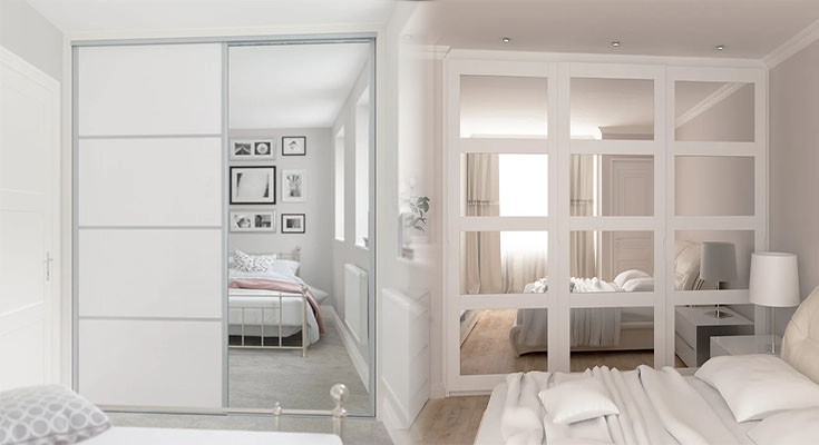 Customizable Glass Panel Sliding Wardrobe Doors