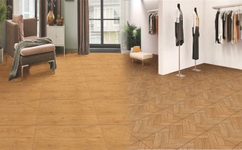 Natural Finish Wood-Grain Tile Flooring Designs